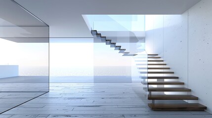 Obraz premium Elegant staircase design in home 
