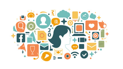 trending icons representing marketing 