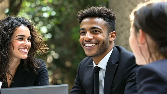 Diverse Colleagues Collaborating at Seminar Smiling and Engaged