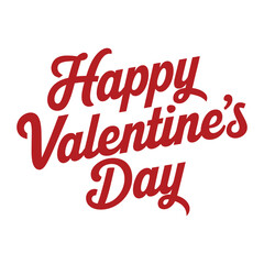 A Simple Happy Valentine's Day Vector Typography  Design.