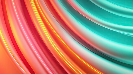 Obraz premium Neon abstract background concept. Vibrant abstract patterns with dynamic colorful waves and smooth lines.