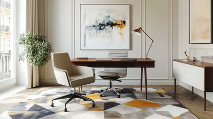 Modern Home Office Workspace Design With Stylish Furniture