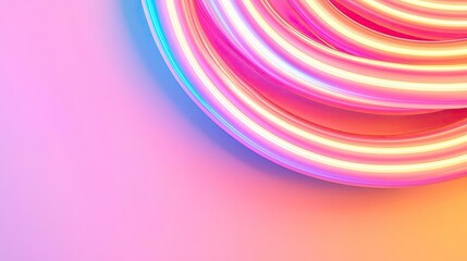 Neon abstract background concept. Colorful swirling neon lights create an abstract, vibrant background for creative projects.