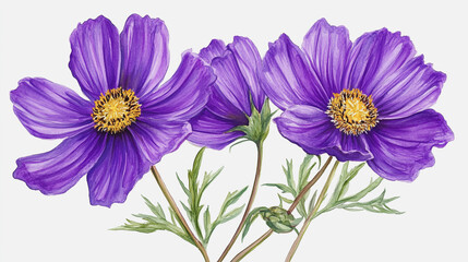 Elegant wedding invitation card background vector. Minimal hand painted watercolor botanical flowers texture template background. Design for wedding, vip cover, poster, rsvp moderncard.Valentine's Day