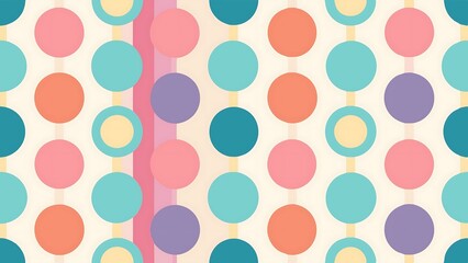 Gradient Circle and Line Grid with Bright and Pastel Colors for Modern Geometric Design