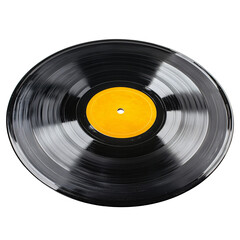 Obraz premium A vintage vinyl record set against a transparent background.