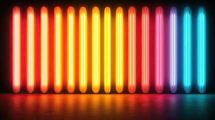 Neon abstract background concept. Bright neon lights in vibrant colors creating a modern visual display.