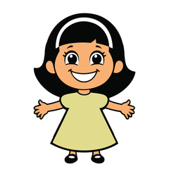 Cute Girl Vector