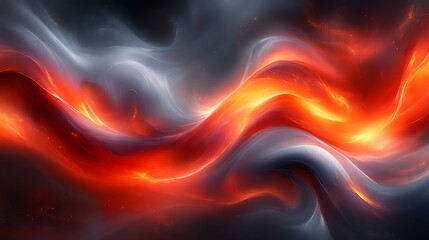 Obraz premium Abstract fiery and smoky wave swirls.