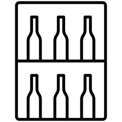 Minibar Line Icon Style