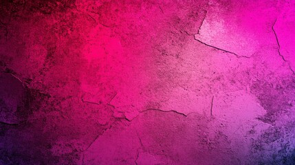 Vibrant, textured wall background in gradient pink and purple tones with cracks for dynamic visual appeal