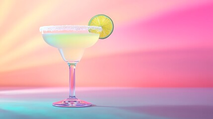 A Salted Rim Margarita Cocktail in Glassware