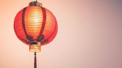 Obraz premium Chinese red lantern isolated on white background