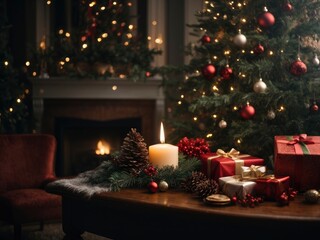 christmas tree and gifts