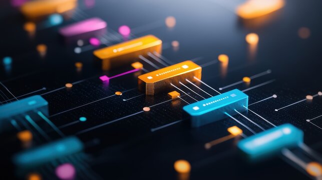 A digital Gantt chart displayed on a computer screen, with interactive features allowing project managers to update task statuses, adjust timelines, and collaborate with team members in real time.