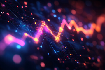 growth chart with an upward arrow, symbolizing progress, success, and business growth. The chart features vibrant bars and dynamic details