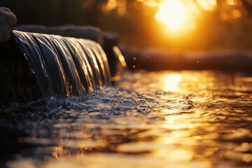 Golden Hour Waterfall
