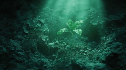 Fototapeta premium Hope Emerging from Darkness