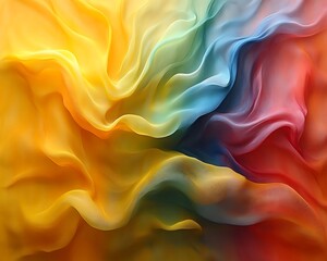 Fototapeta premium Colorful fabric texture, rainbow gradient.