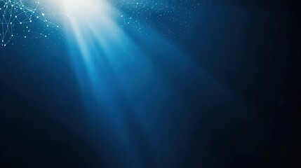 Obraz premium Abstract Light Rays with Digital Particles and Dark Background