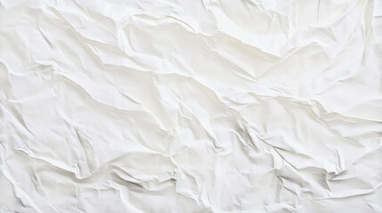 Obraz premium Crumpled White Paper Texture Background with Wrinkled Surface and Grunge Design