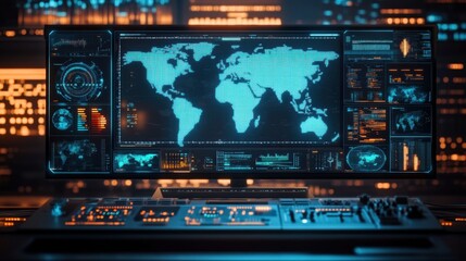 Obraz premium Global Network Monitoring System
