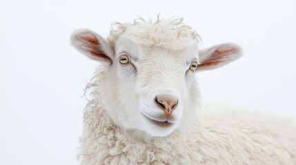 Toggenburg goat against on white background