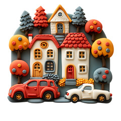toy house and car