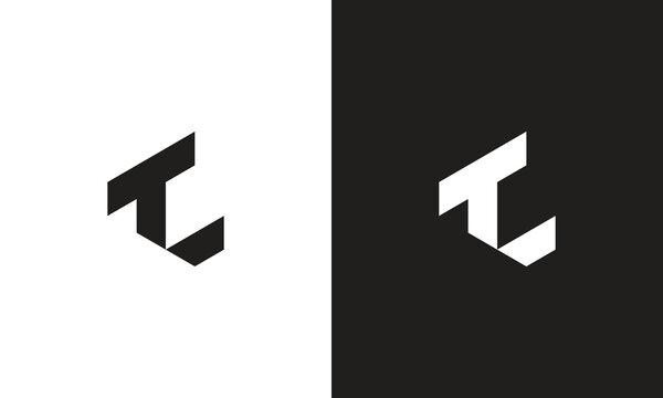TL logo, monogram unique logo, black and white logo, premium elegant logo, letter TL Vector