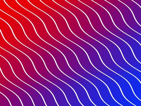 Red and blue with white lines, waves motion background