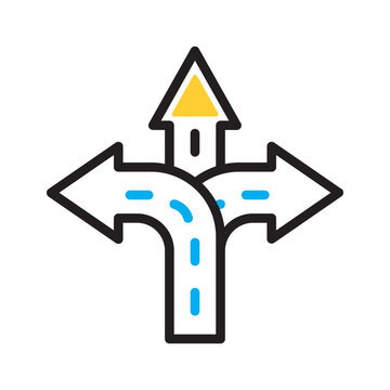 Vector multi color icon for Alternatively