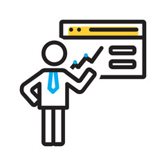 Vector multi color icon for Explain