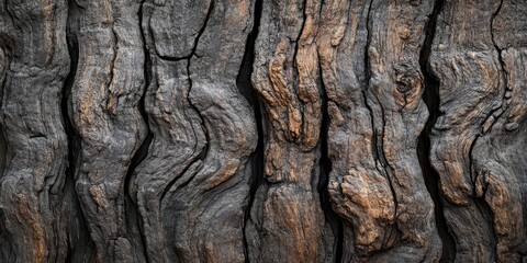 Obraz premium Tree bark texture showcases the intricate patterns and details found in old wood. This old wood tree texture offers a unique background pattern ideal for various design projects.