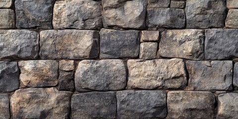 Obraz premium High resolution stone wall background featuring a textured design, perfect for various creative projects and presentations showcasing the beauty of a stone wall background.