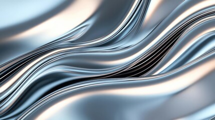 Metallic abstract background idea. Abstract metal waves creating a smooth and shiny surface that reflects light beautifully.