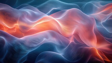 Waves abstract background concept. Abstract fluid waves in blue and red create a captivating visual experience.