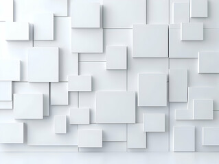 White Cubic 3D Abstract Background
