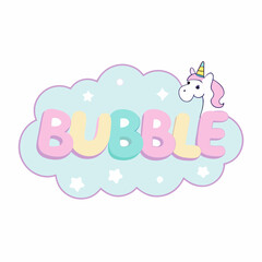 Sticker design of Bubble