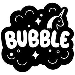 Sticker design of Bubble