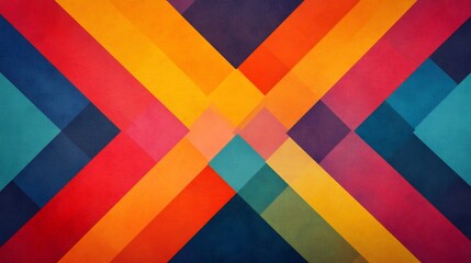 Obraz premium Vibrant Geometric Symmetry of Dynamic Colorful Patterns in Digital