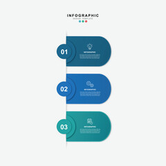 Infographic 3 options design elements for your business data. Vector Illustration.