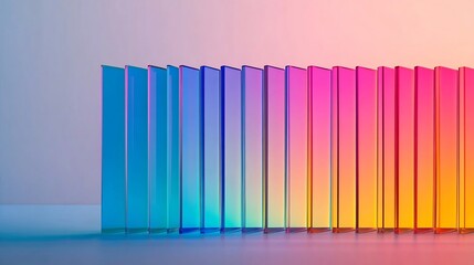 Captivating Prism-like Geometric Abstractions in Rainbow Hues
