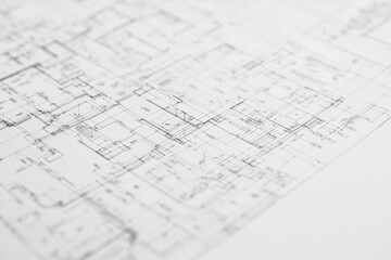Blueprints reveal intricate architectural details and layout des