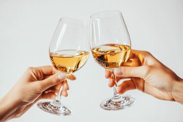 Clinking glasses celebrate moments of joy and connection, reflec