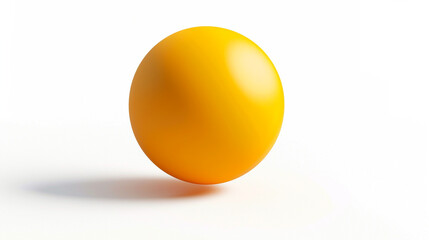bright yellow ball isolated on white 