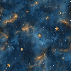 Fototapeta premium Night Sky with Stars and Cosmic Elements
