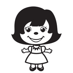 Cute happy girl vector