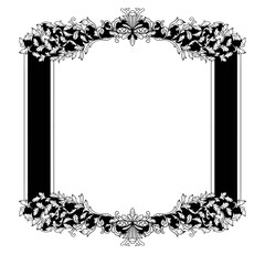 frame with ornament flowers