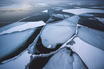 A vast expanse of frozen water