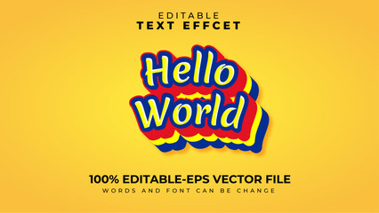 Colorfull Hello World Text Effect